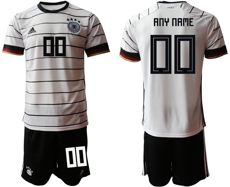 Men 2021 European Cup Germany home white customized Soccer Jersey
